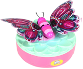 A pretty pink butterfly toy.