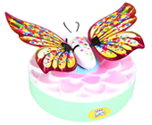 A pretty butterfly toy covered in stars.