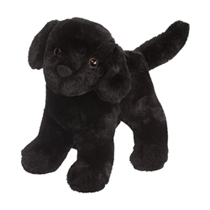 A cute black lab plush.