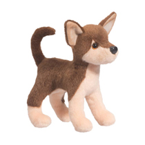 A brown chihuahua plush.