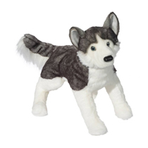 A happy husky plush.