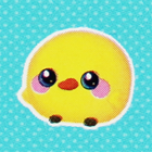 A round yellow chick plush.