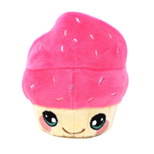 A cute pink cupcake plush.