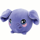 A round blue elephant plush.