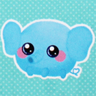 A round blue elephant plush.