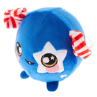 A patriotic blue dog plushie.