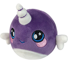 A cute purple narwhal plush.