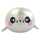 A round white seal plush.