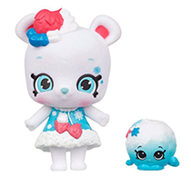 A white bear with icy blue eyes.