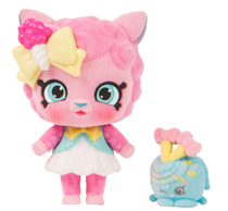 An adorable pink lamb with a even more adorable outfit.